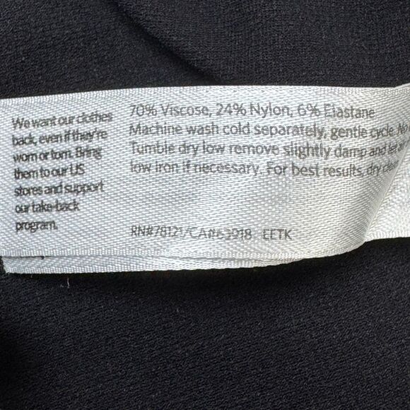 Eileen Fisher Woman 1X Black Wide Leg Knit Pants Made in USA Elastic Waist - Picture 10 of 12